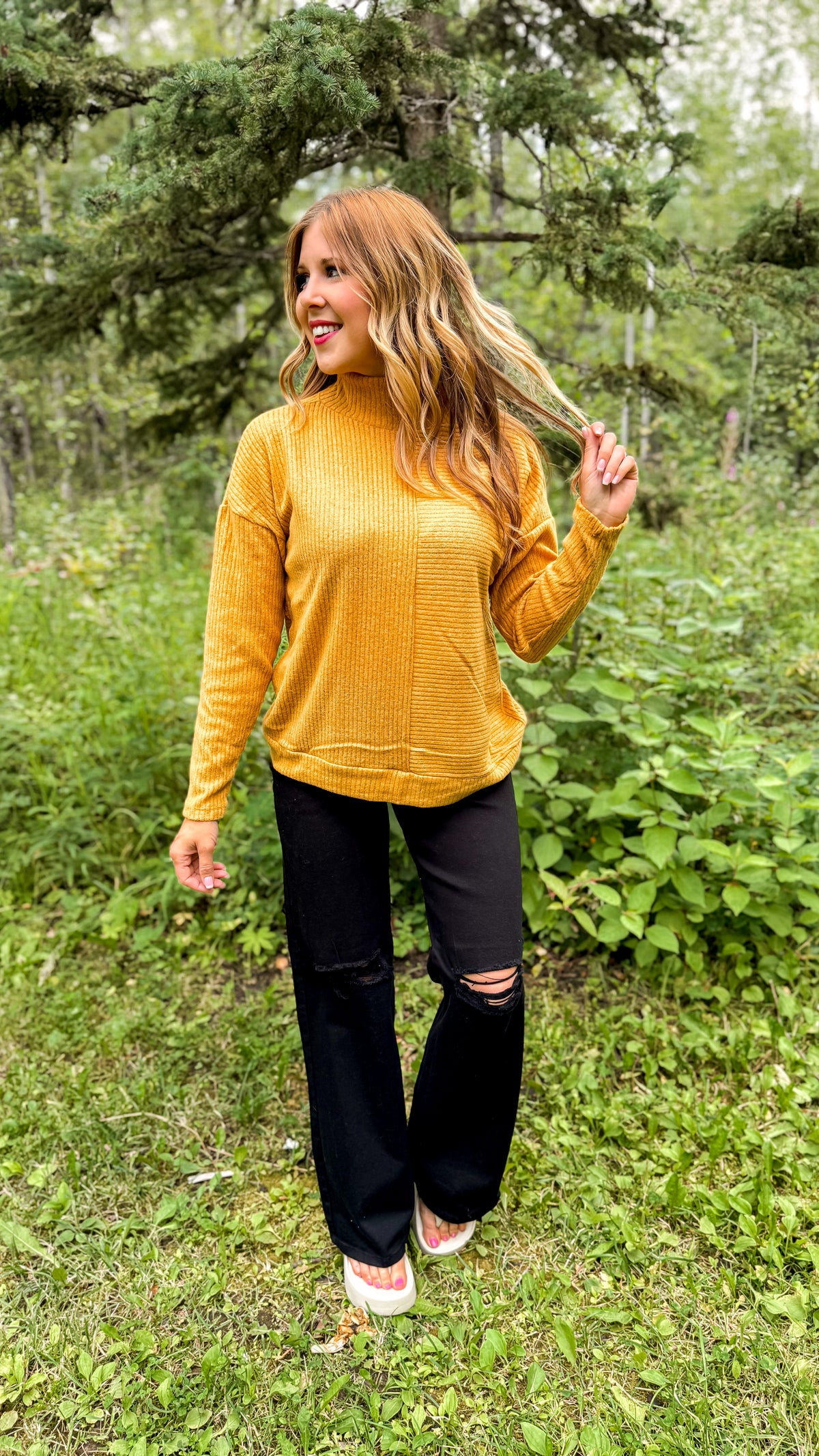 Sheila Knit Sweater | Mustard
