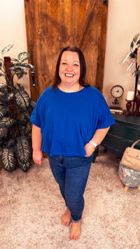 Juliette Flutter Tee | Classic Blue