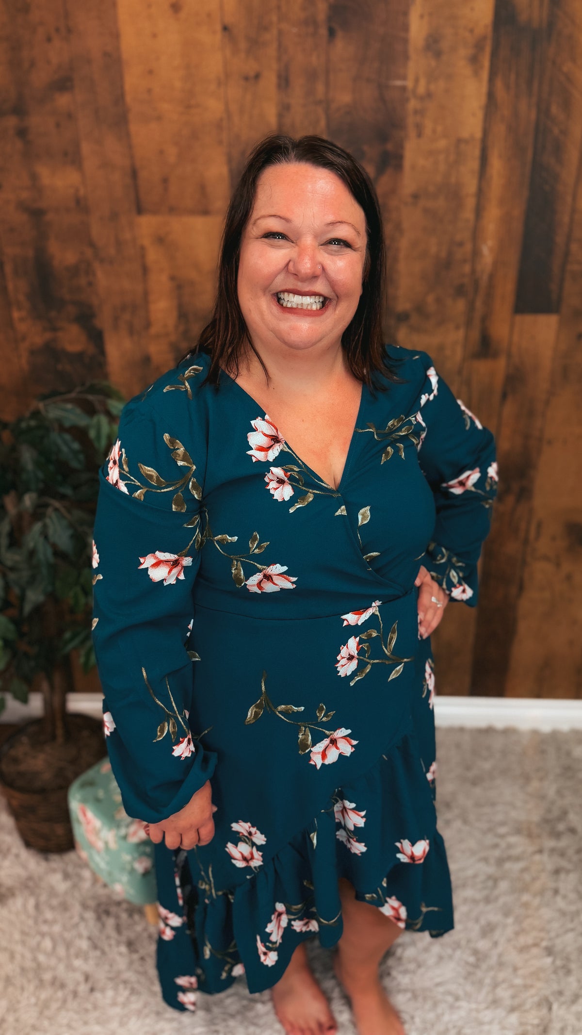 Eden Floral Maxi Dress | Teal