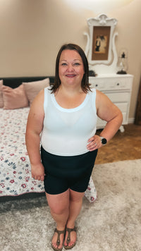 Tamara Ribbed Tank Top: White