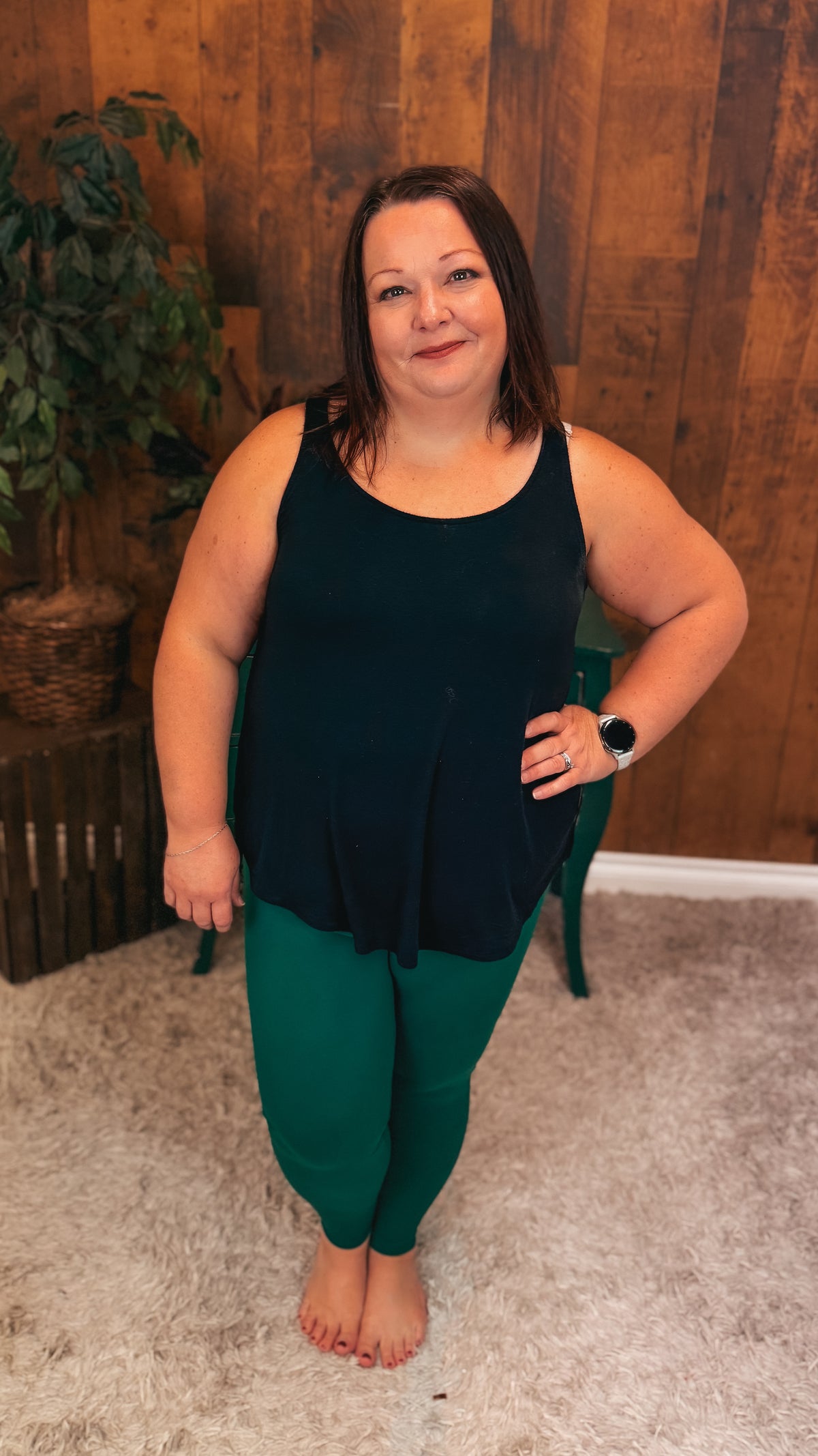 Rachel Leggings: Hunter Green