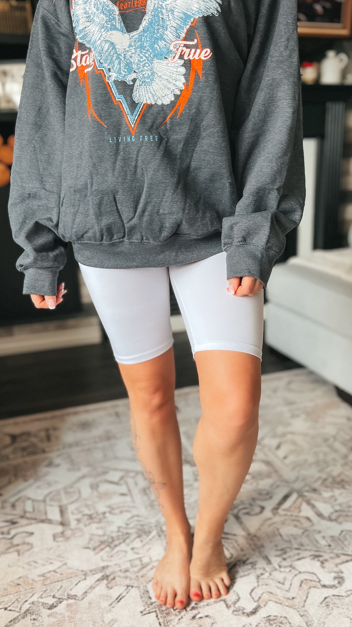 McKenna Biker Shorts | White