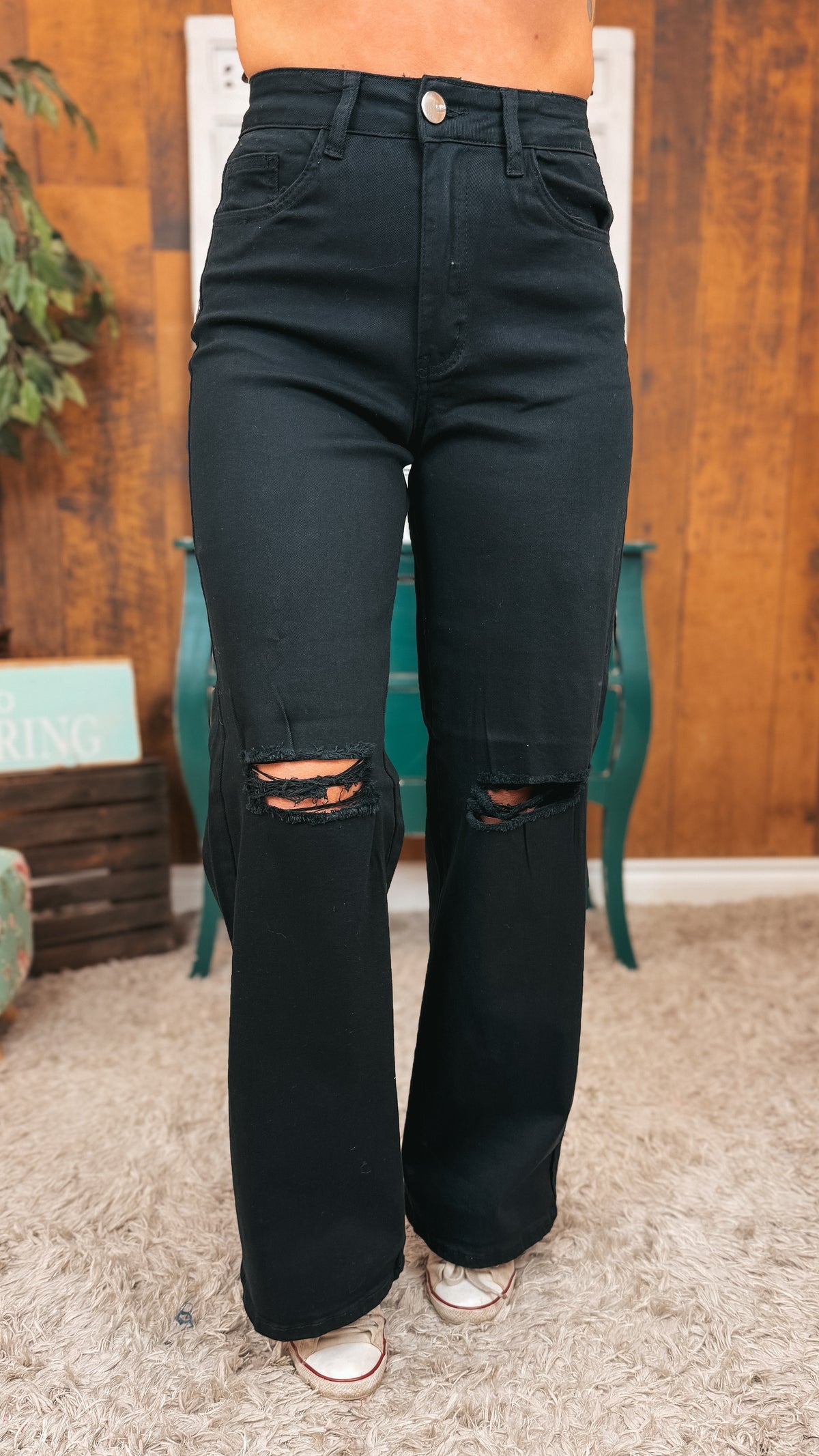 Dayton Straight Leg Stretch Denim | Black