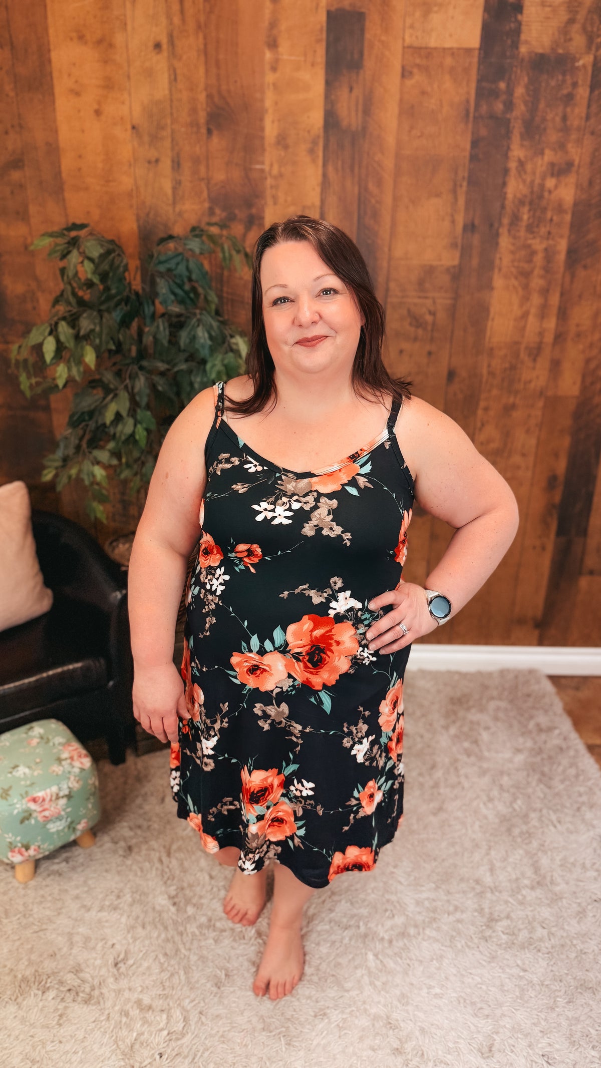 Julie Tunic Dress | Black Floral