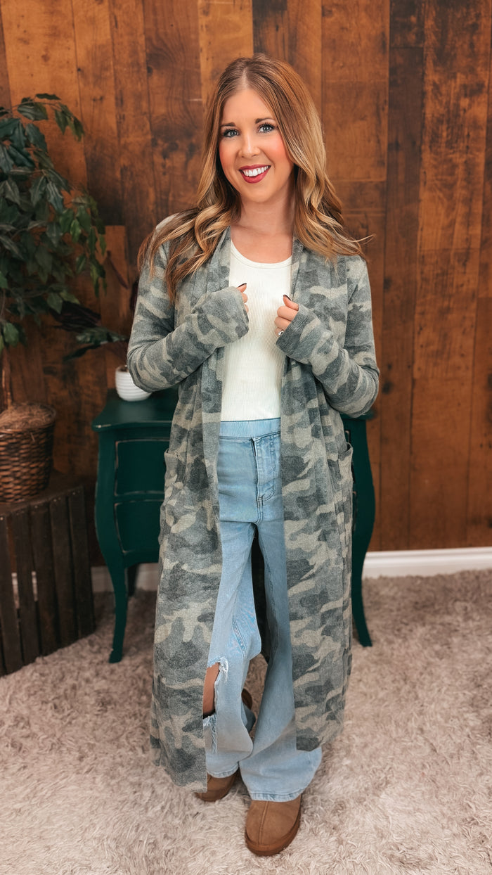 Melissa Army Duster Cardigan | Olive