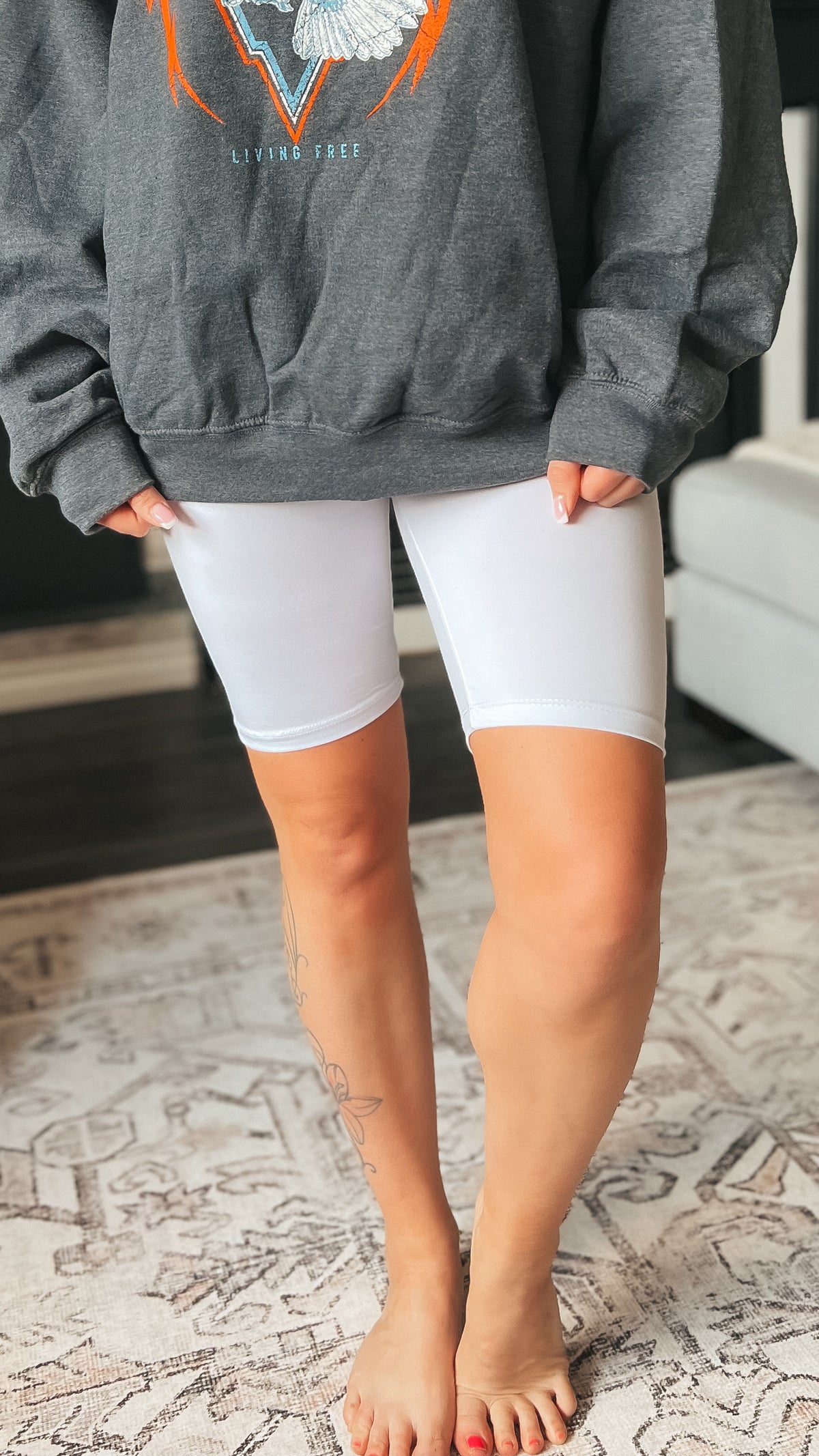 McKenna Biker Shorts | White