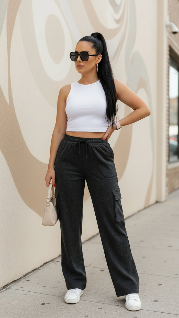 Rylyn Cargo Jogging Pants | Charcoal