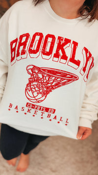Brooklyn Basketball Crewneck | Ivory