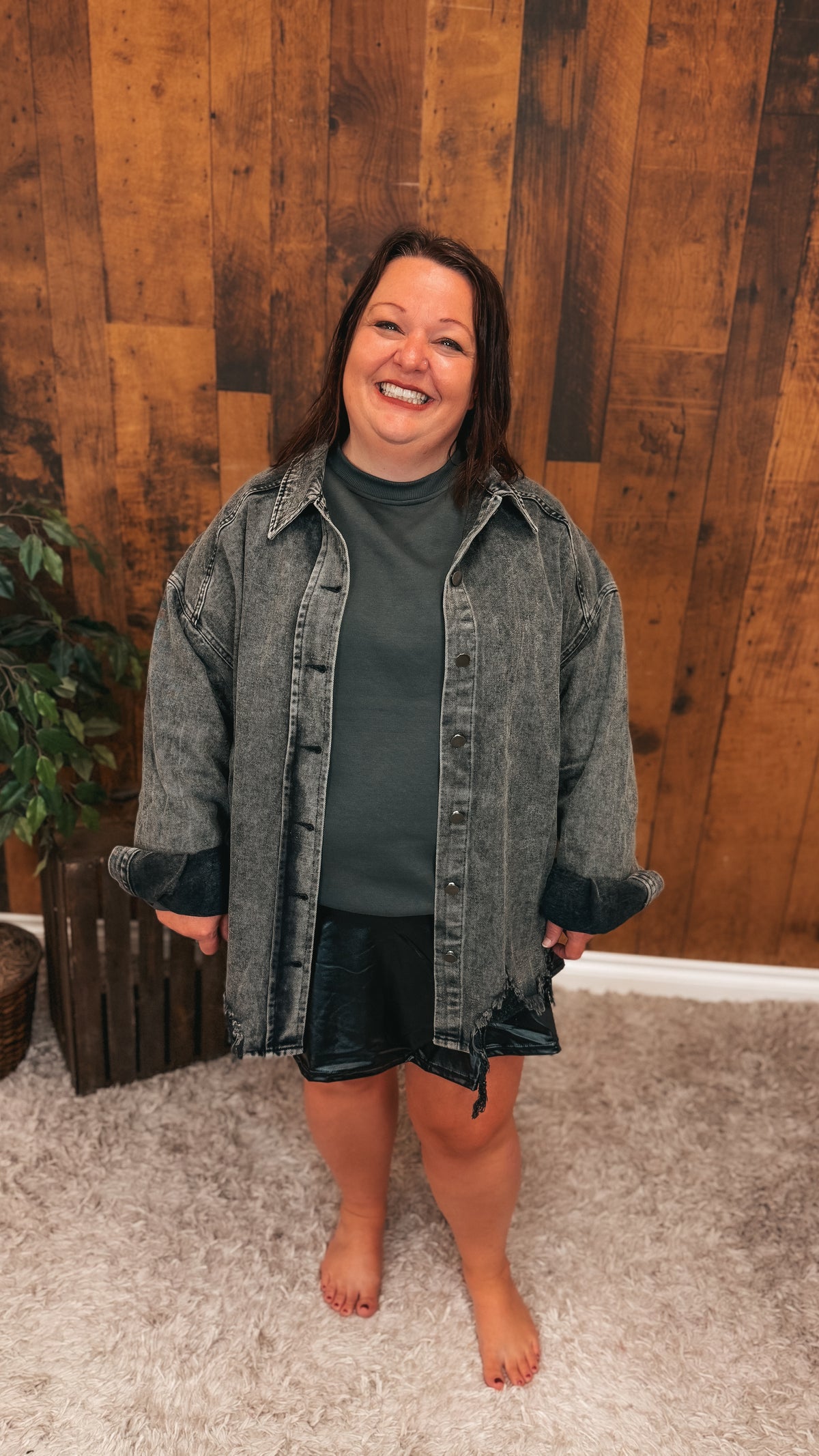 Ronin Distressed Denim Jacket | Washed Black