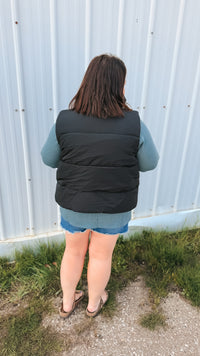 Tori Puffer Vest | Black