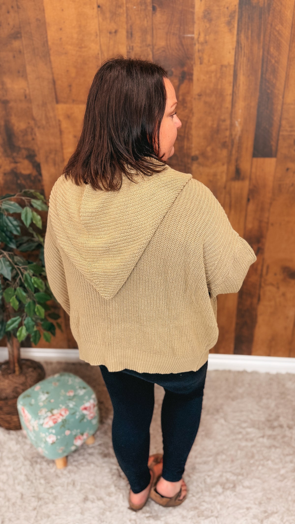 Brandi Zip Sweater Jacket | Taupe