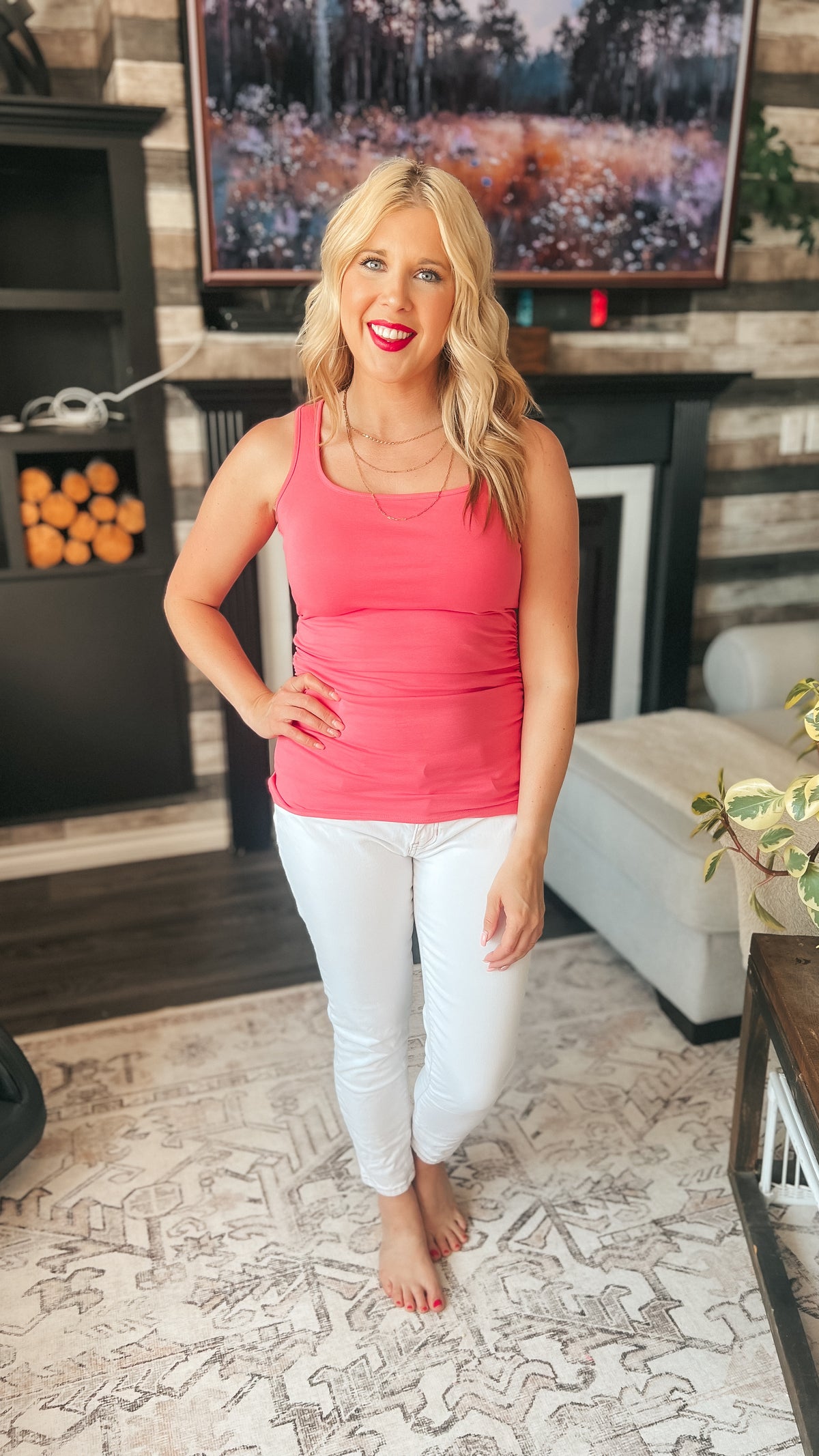 Raquel Tank Top | Rose