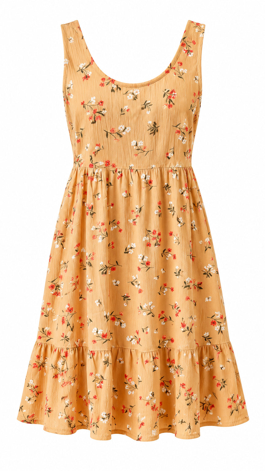 Hallie Floral Dress: Gold *SALE*