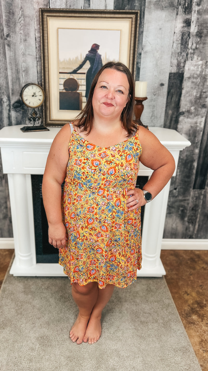 Diane Floral Sundress | Yellow