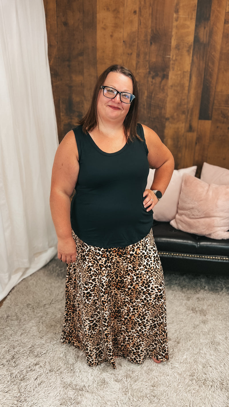 Roxanne Leopard Maxi Skirt