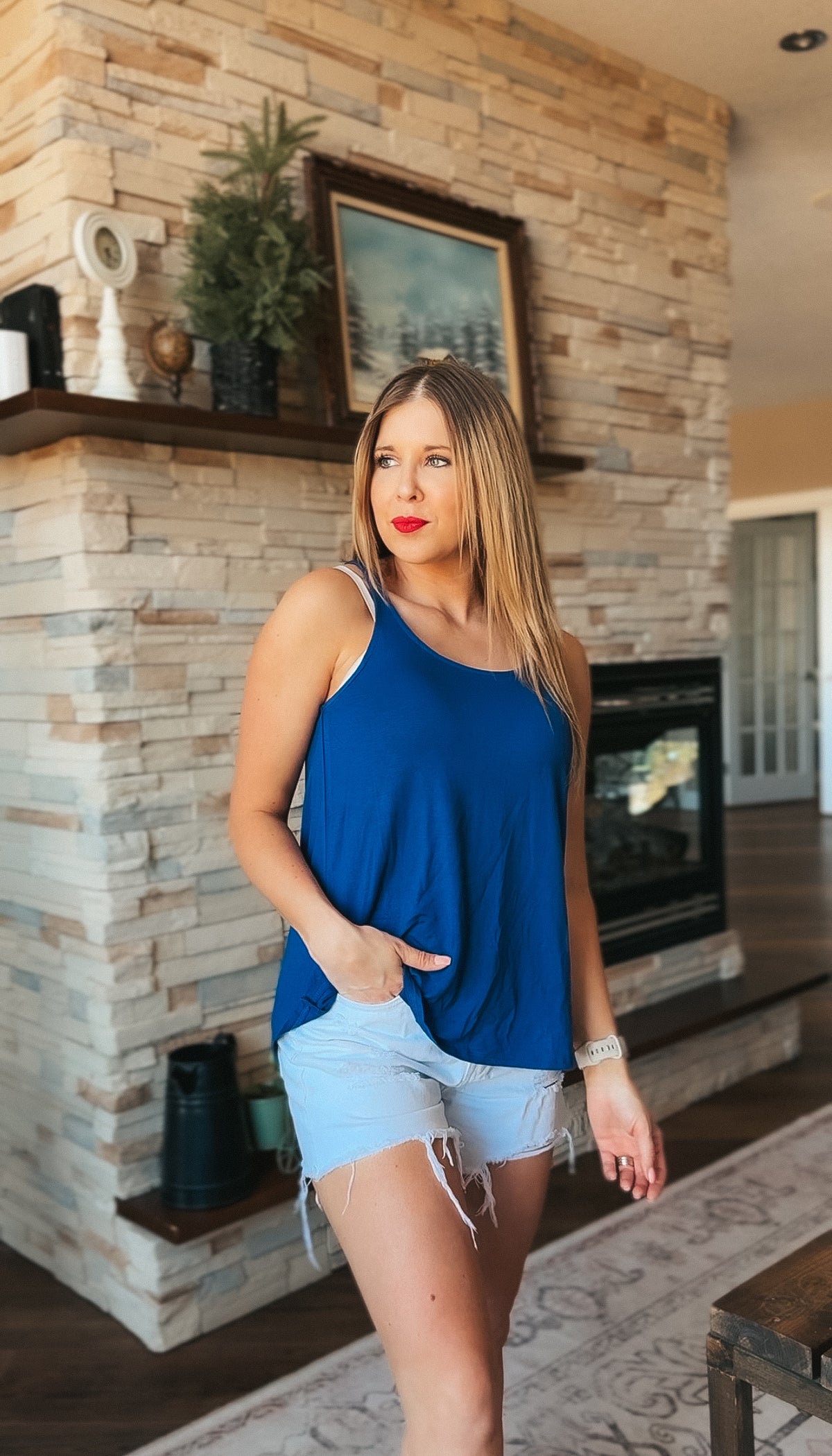 Morgan 2.0 Basic Tank Top | Blue