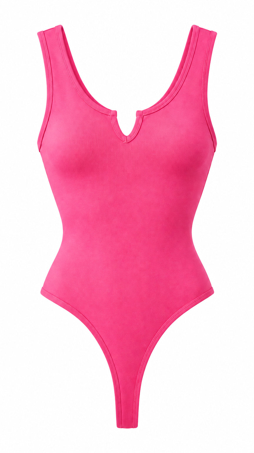 Mylie V-Neck Bodysuit | Hot Pink *SALE*