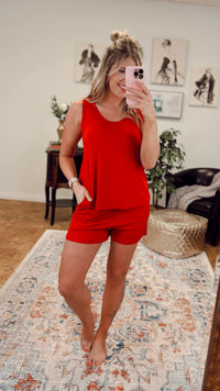 Payton Tank Top Short Set | Ruby *SALE*