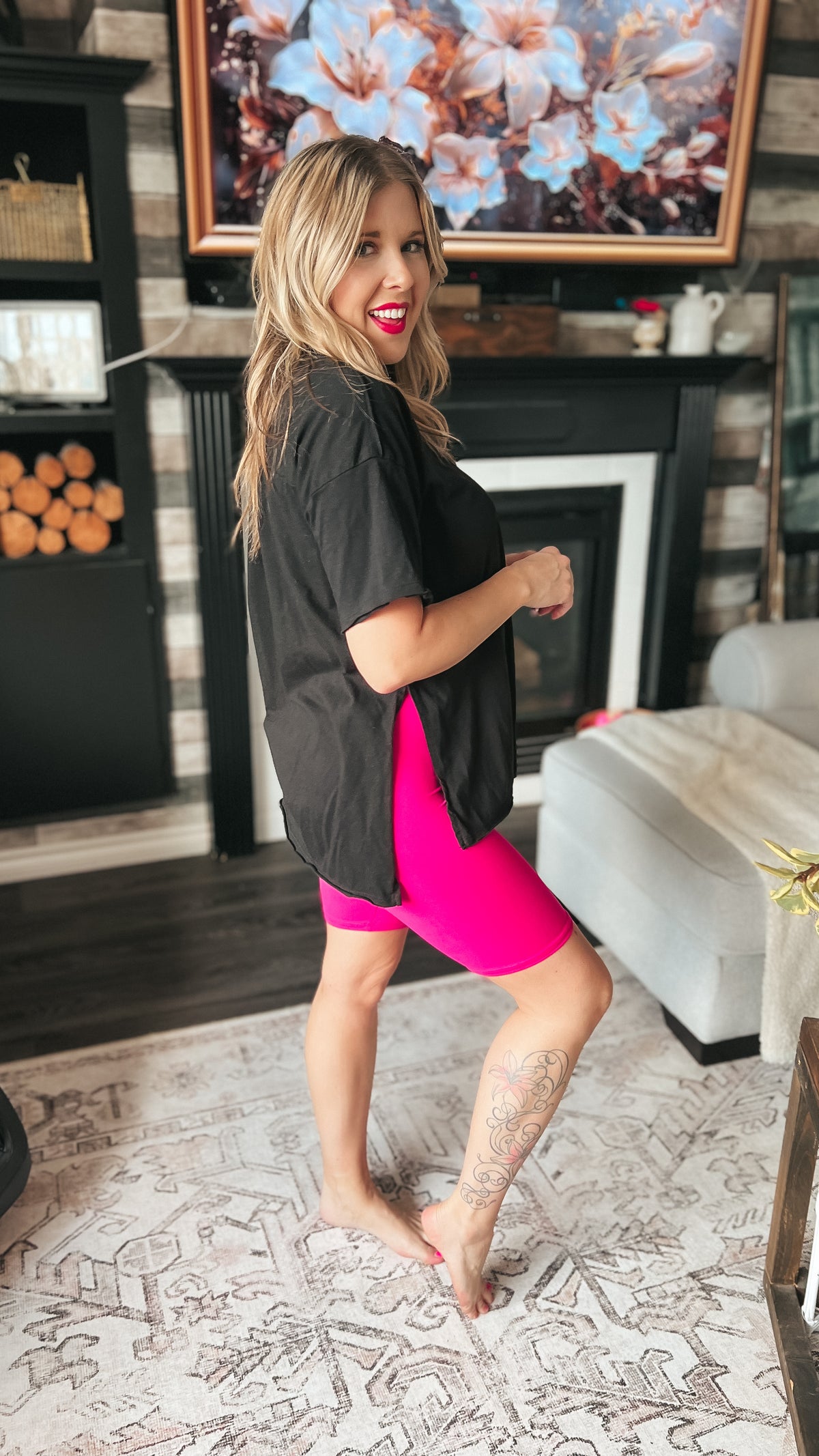 McKenna Biker Shorts | Fuchsia