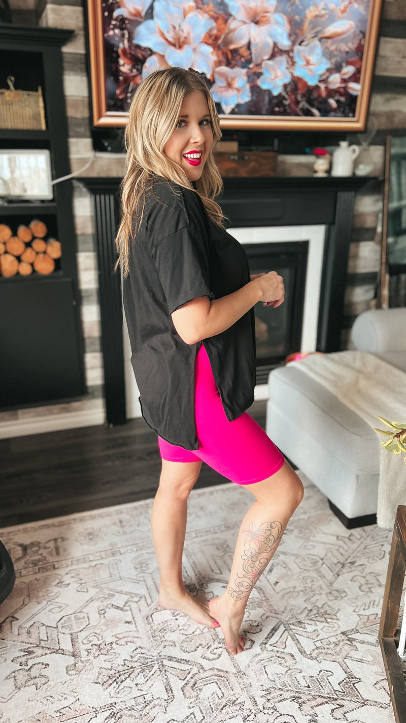 McKenna Biker Shorts | Fuchsia