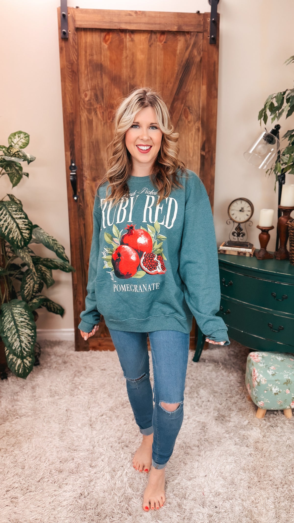 Ruby Red Pomegranate Sweatshirt