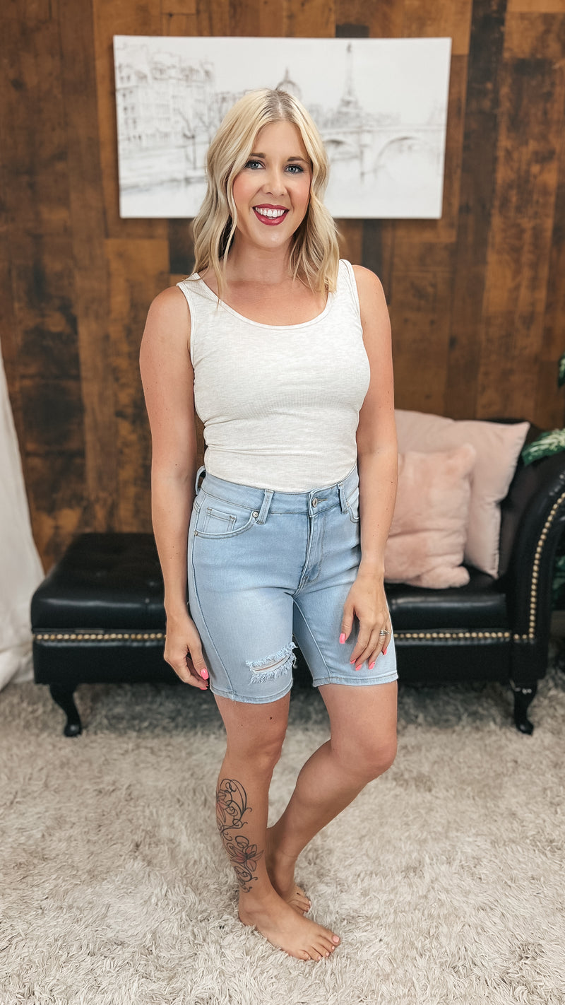 Camila Ribbed Bodysuit | Oatmeal