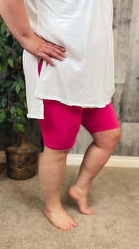 McKenna Biker Shorts | Fuchsia