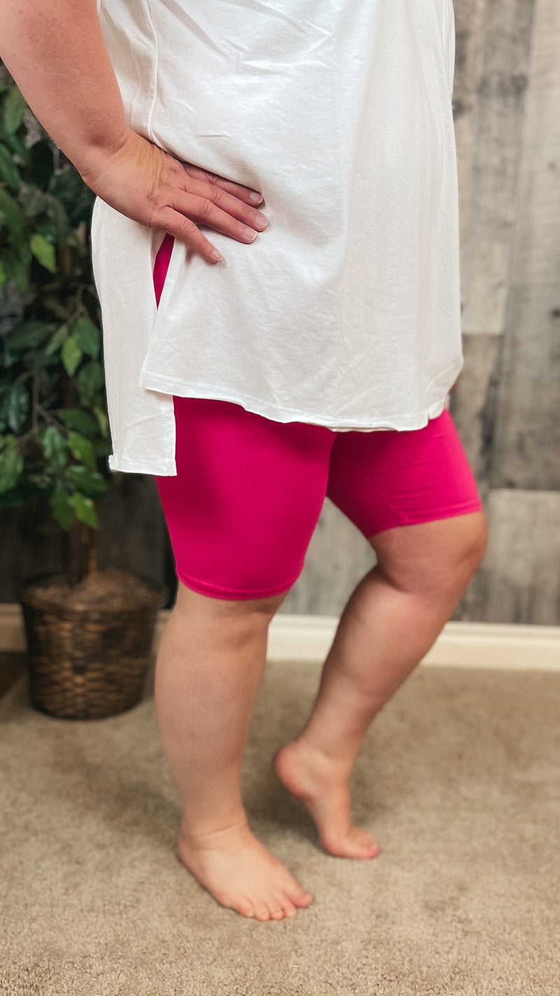 McKenna Biker Shorts | Fuchsia