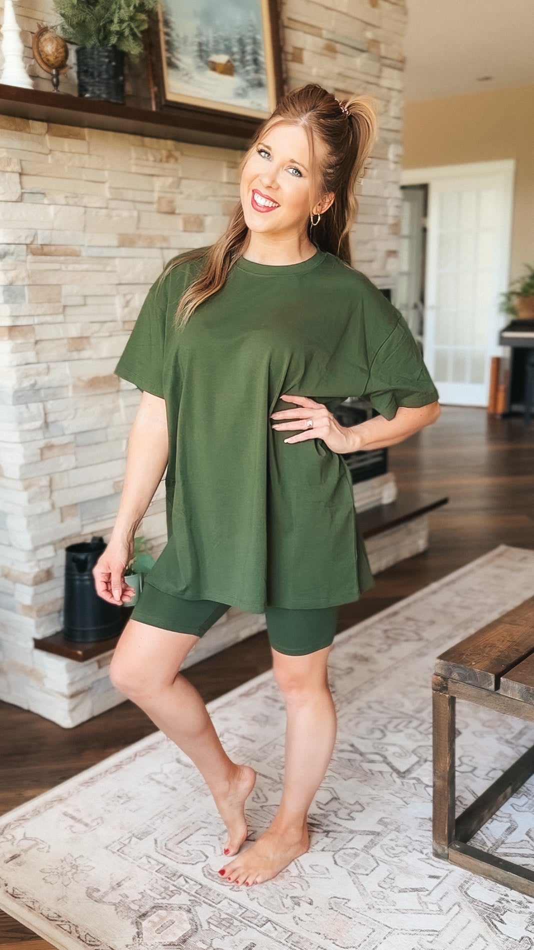 Nic Short Set: Army Green