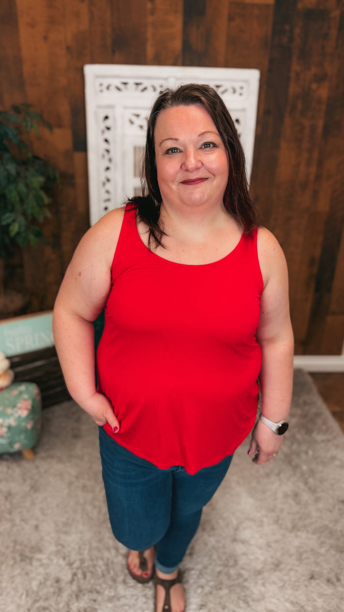 Morgan 2.0 Basic Tank Top | Red
