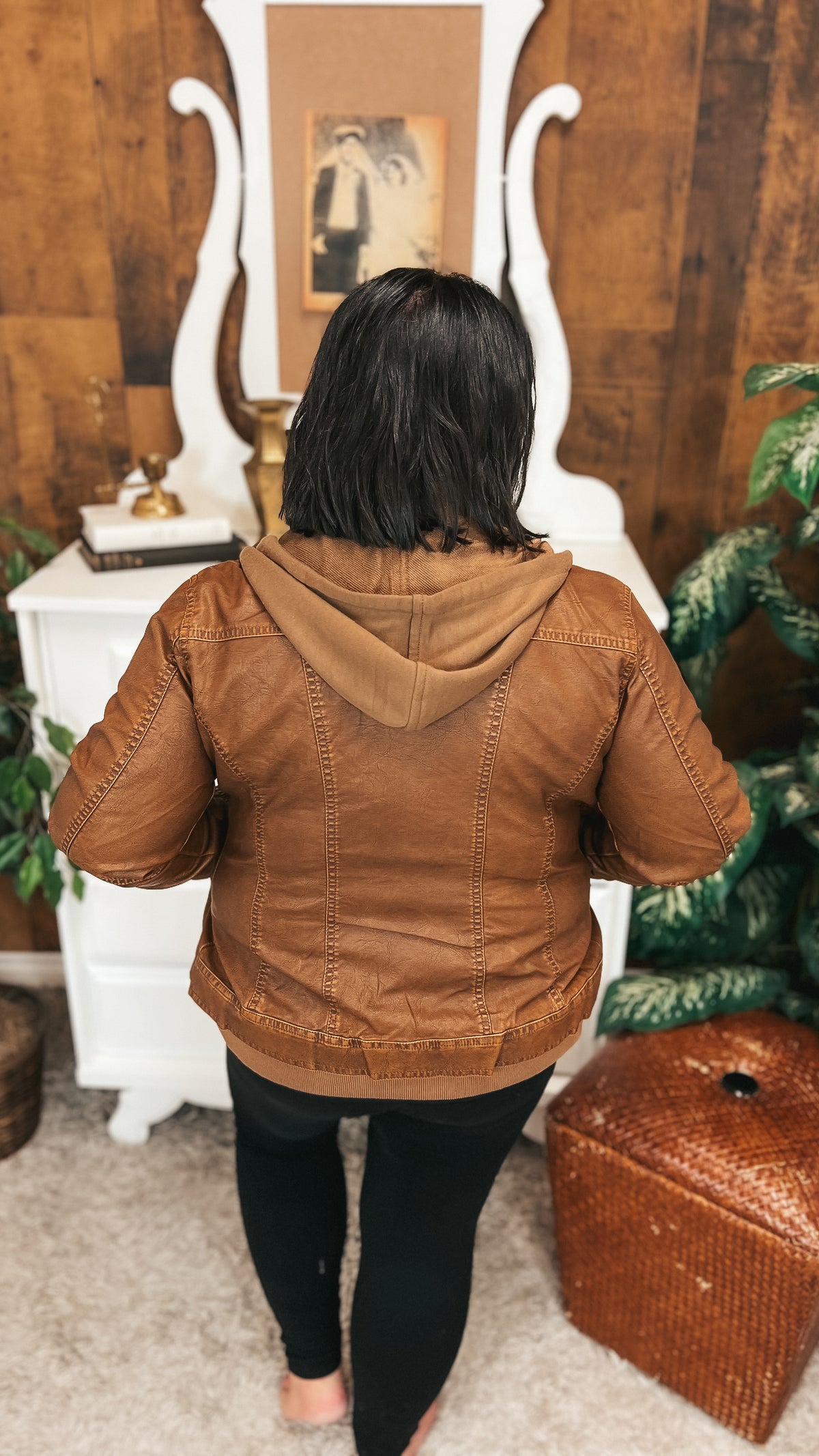 Joey Faux Leather Jacket | Camel