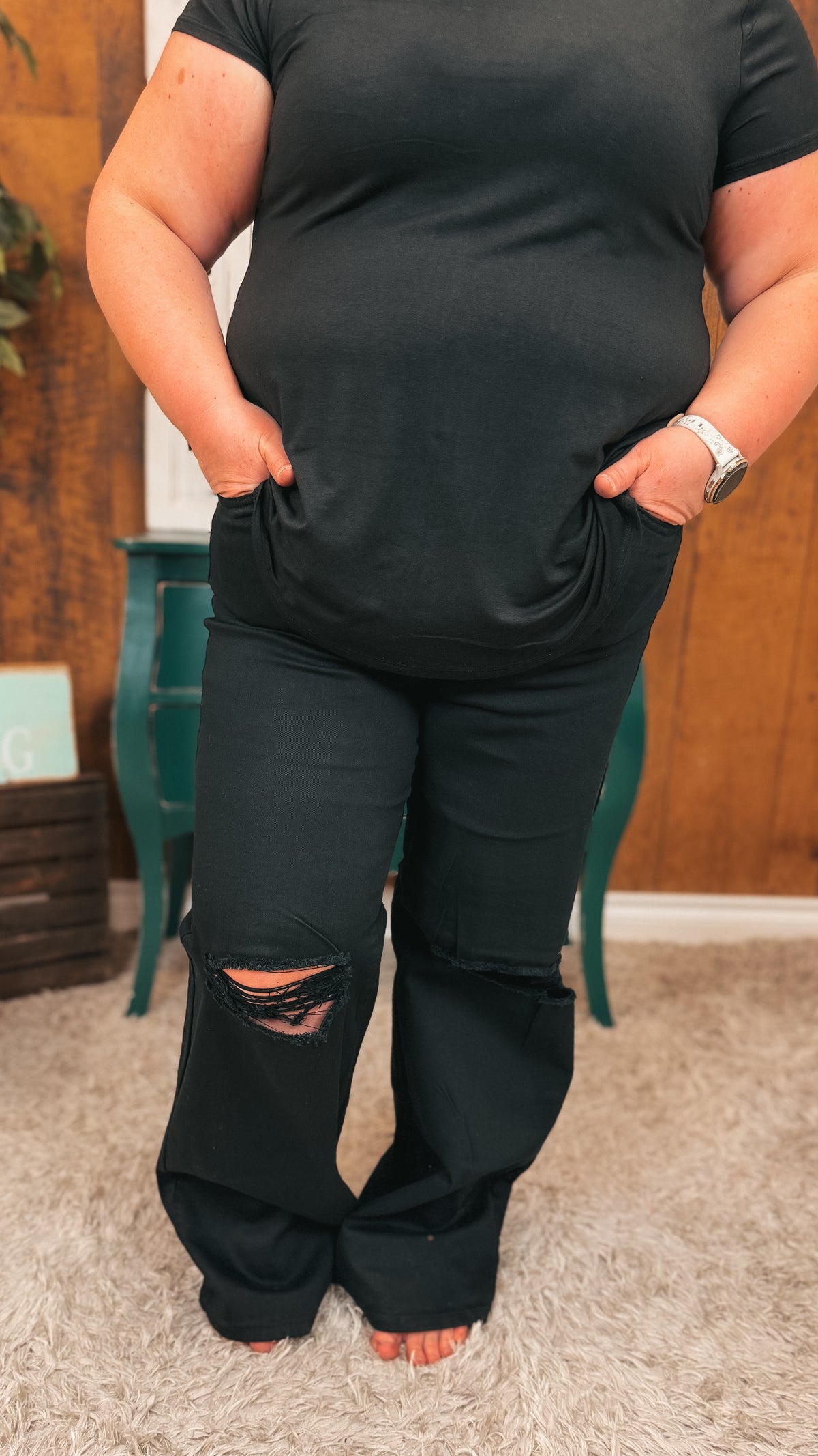 Dayton Straight Leg Stretch Denim | Black