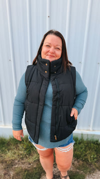 Tori Puffer Vest | Black