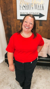 Christa Boxy Tee | Red