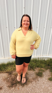 Tamara V-Neck Sweater | Yellow