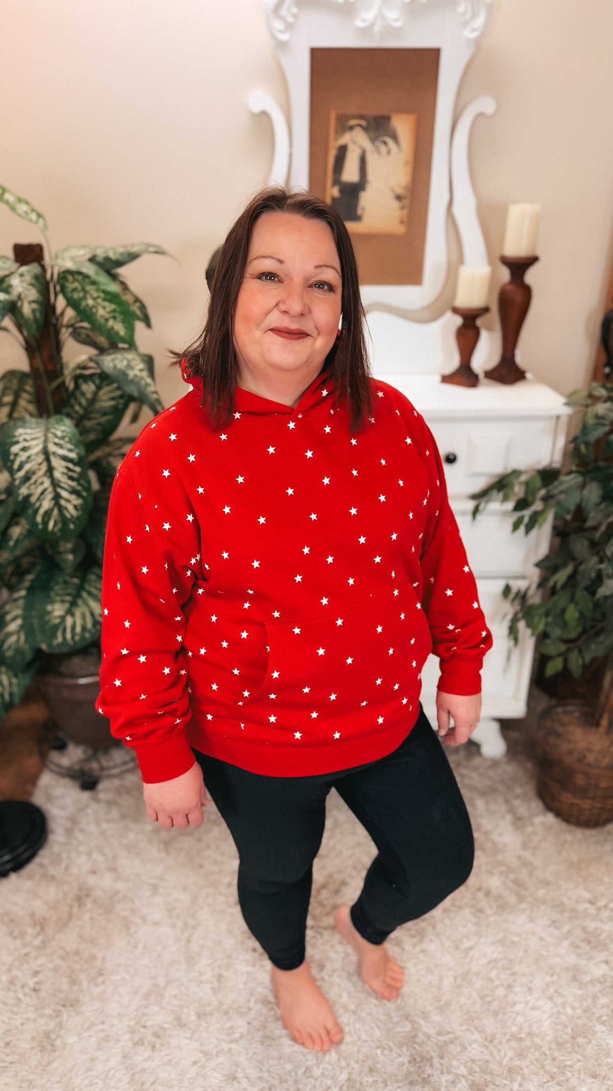 Arianna Star Hoodie | Red