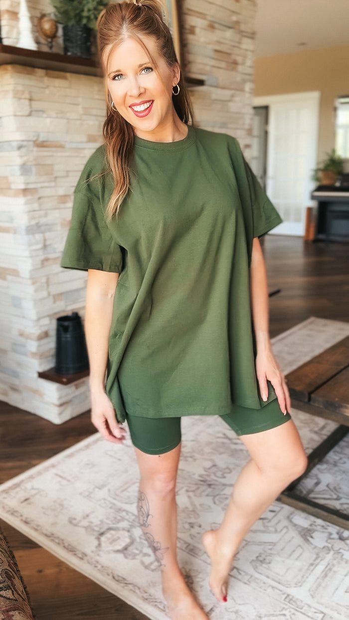 Nic Short Set: Army Green