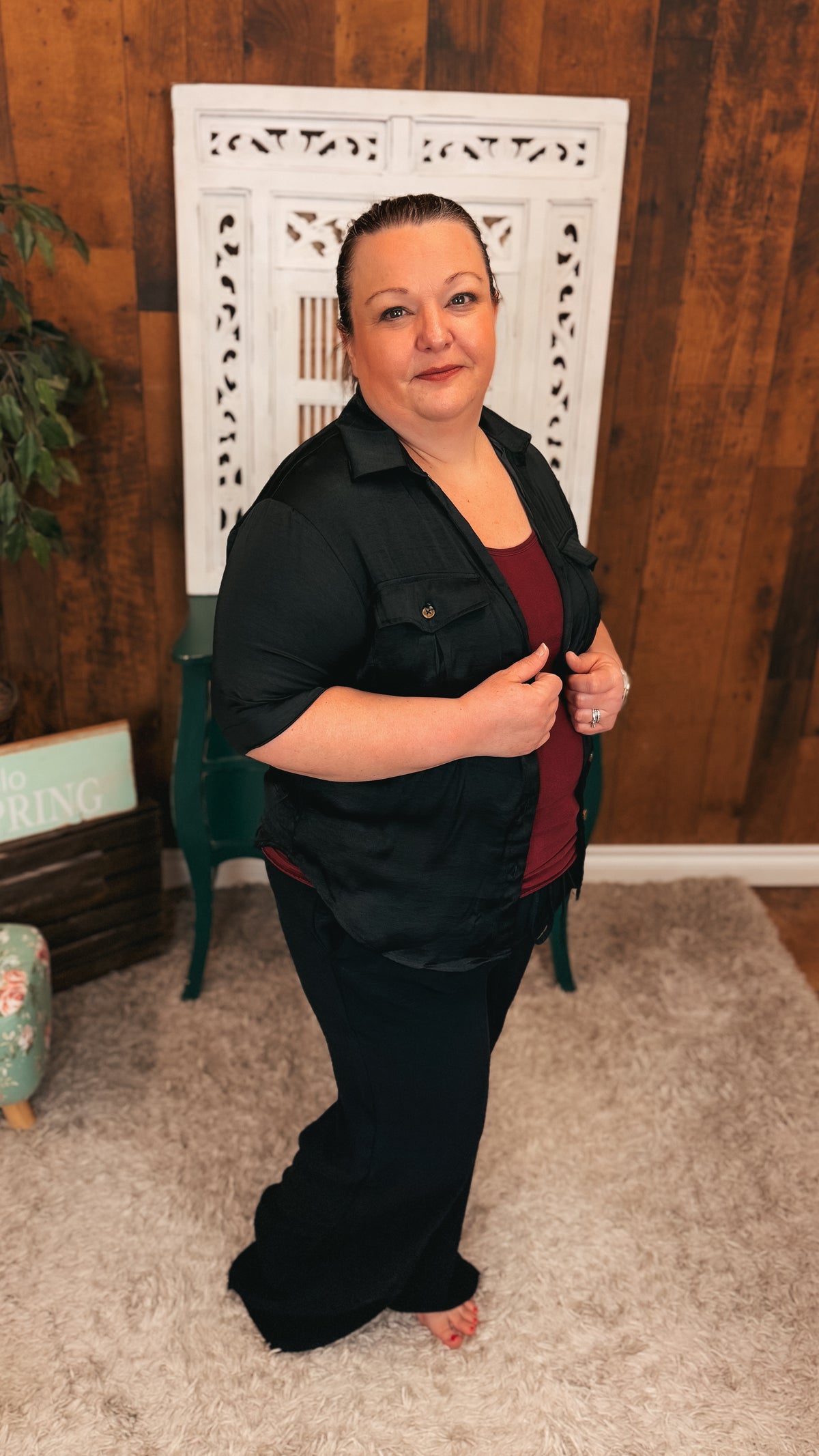 Chelsea Button Up Blouse | Black