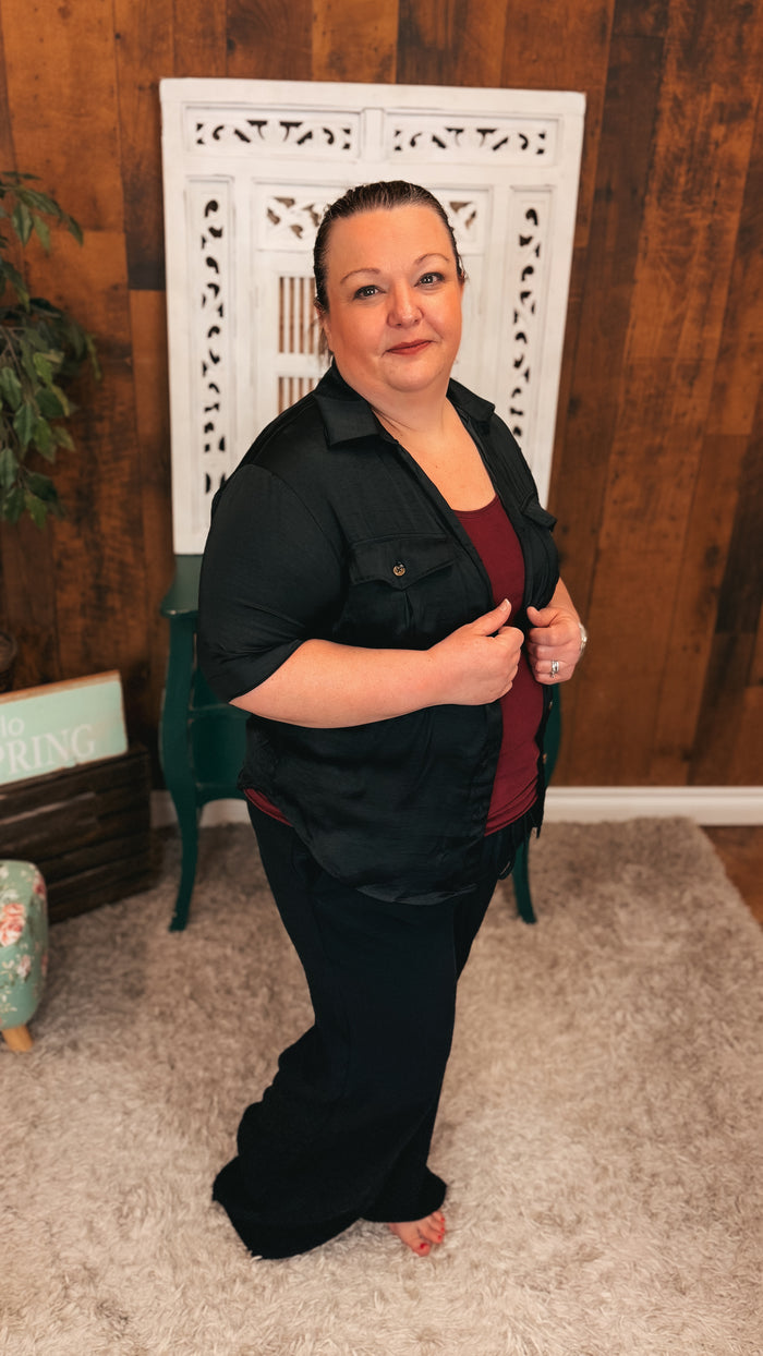 Chelsea Button Up Blouse | Black