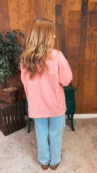 Shelly Collared Sweatshirt | Pink