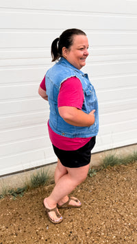 Roxy Denim Vest | Light Blue