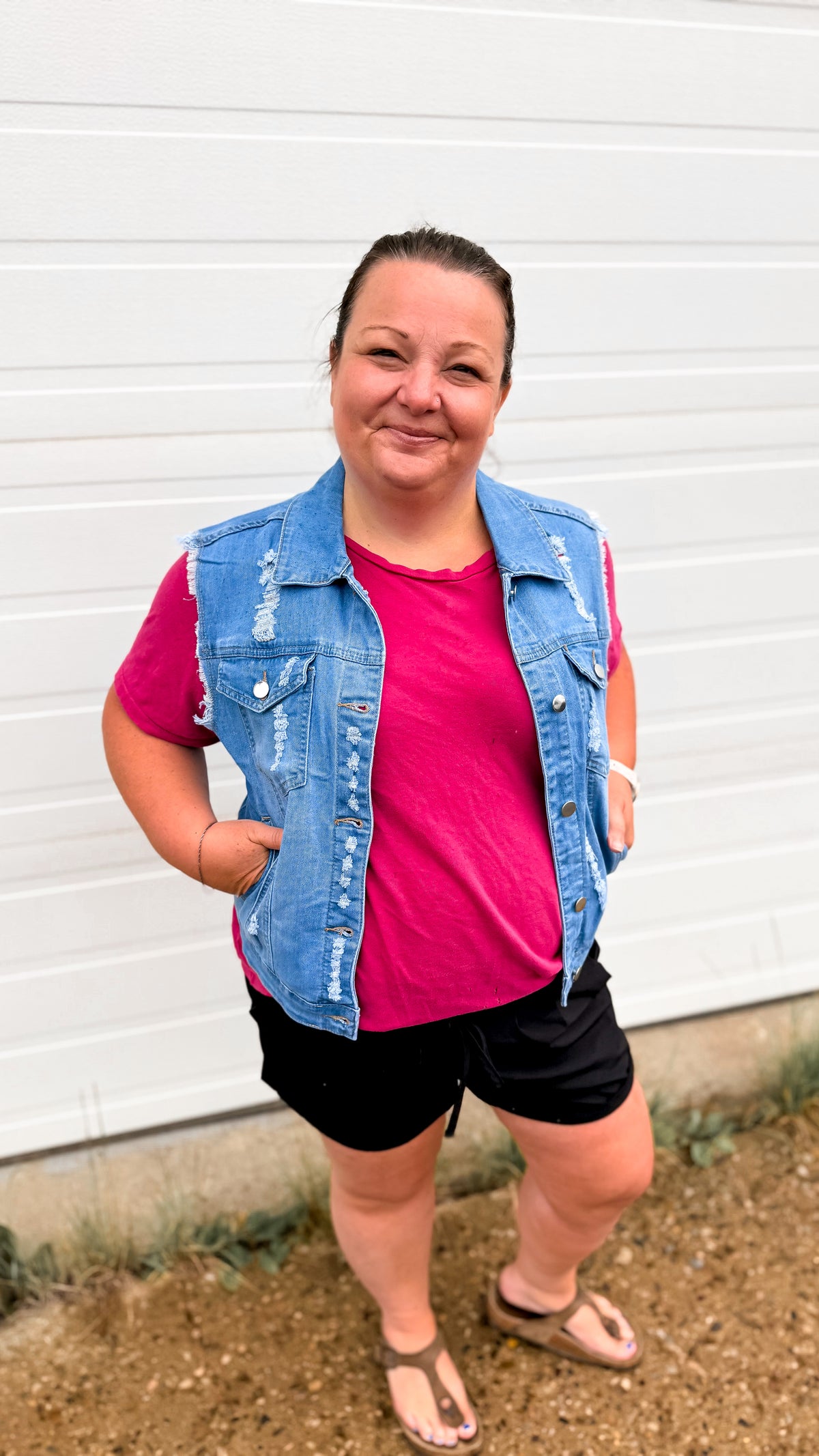 Roxy Denim Vest | Light Blue