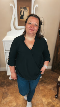 Aislynne Snap Blouse | Black