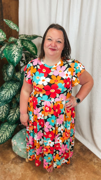Victoria Floral Sundress: Bold
