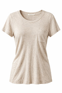 Laura Heathered Tee | Oatmeal *SALE*