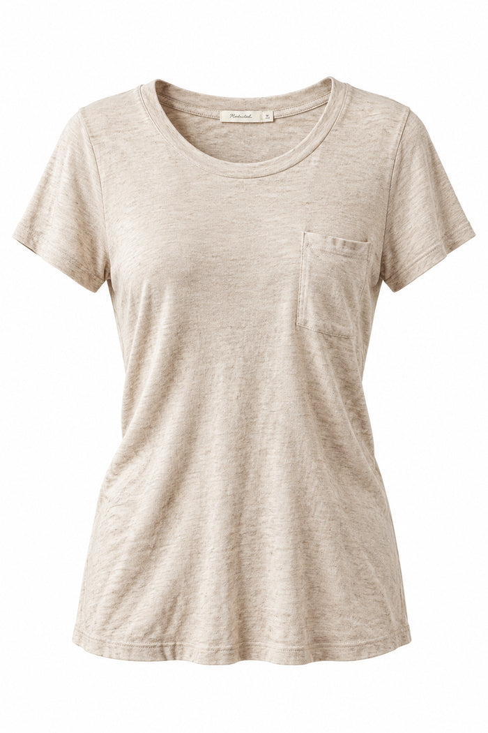 Laura Heathered Tee | Oatmeal *SALE*