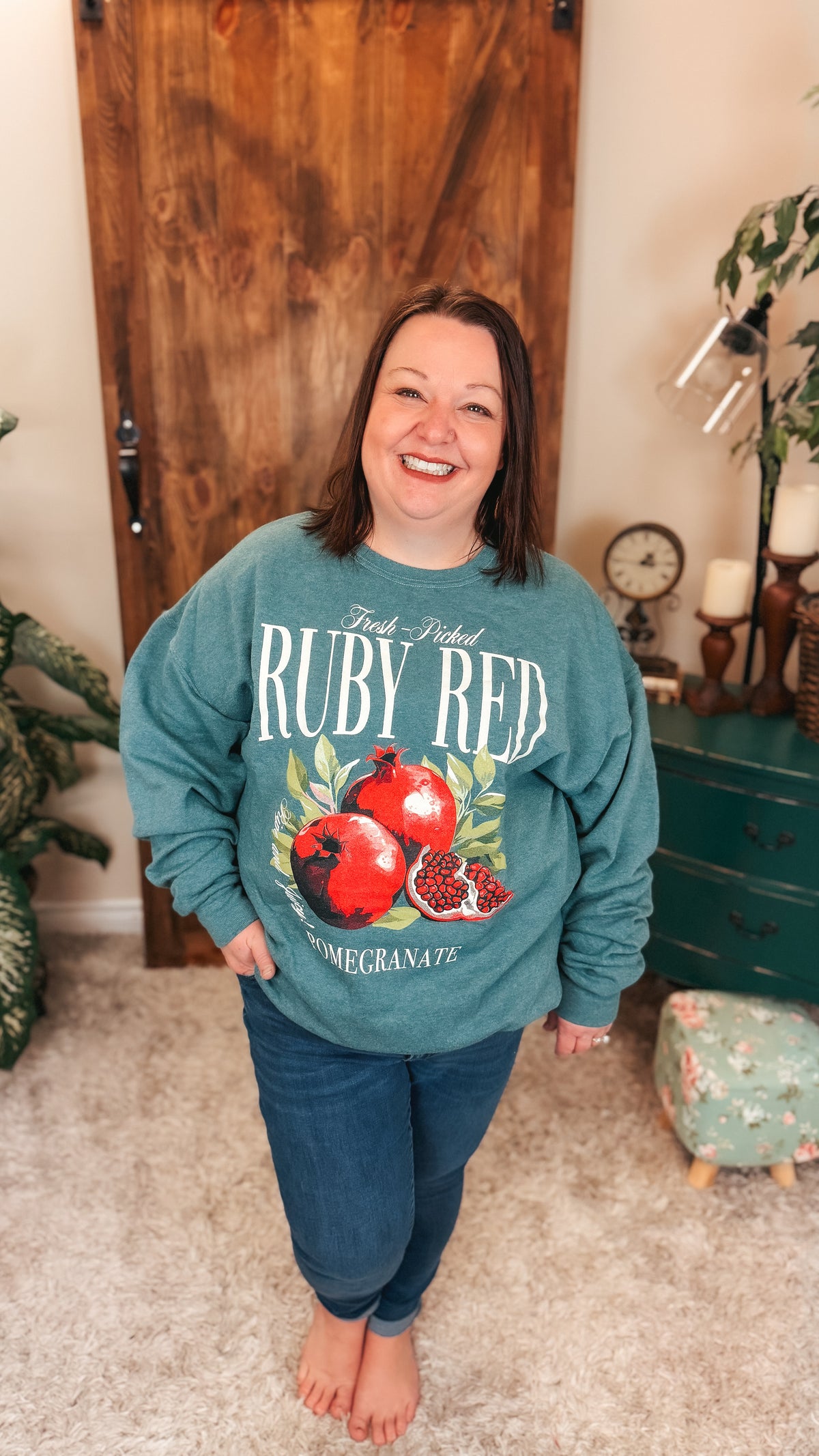 Ruby Red Pomegranate Sweatshirt