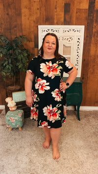 Mariah Floral Sundress | Black