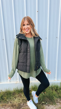 Tori Puffer Vest | Black