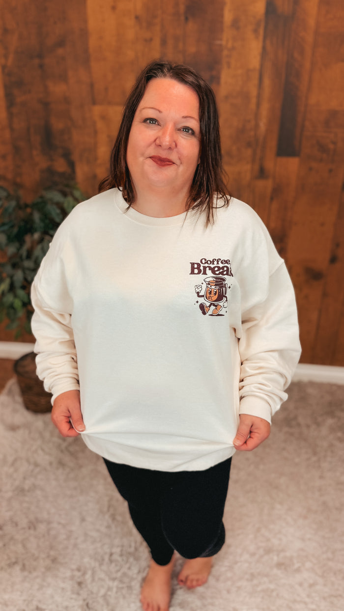 Coffee Break Crewneck | Cream